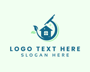 Squilgee - Squeegee House Cleaner logo design