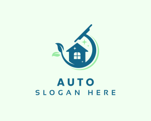 Squeegee House Cleaner Logo