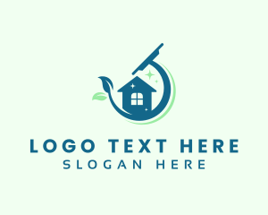 Eco - Squeegee House Cleaner logo design