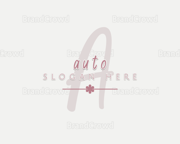 Script Floral Beauty Cosmetics Logo