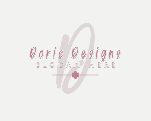 Script Floral Beauty Cosmetics logo design