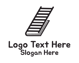 Monochromatic - Black Ladder Book logo design