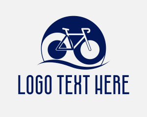 Professional Biker - Yin Yang Bicycle logo design