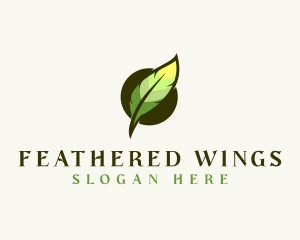 Feather Writer Author logo design