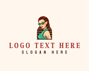 Lady - Fashion Pinup Woman logo design