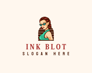 Fashion Pinup Woman Logo