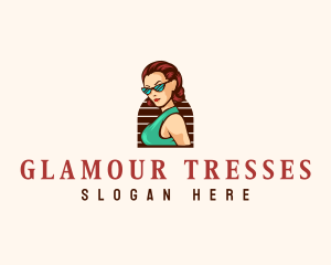 Fashion Pinup Woman logo design