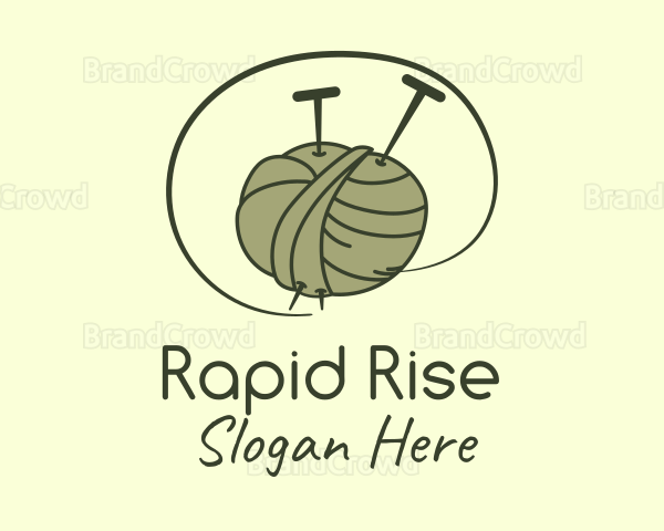 Knitting Needle Thread Logo