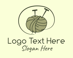 Knitter - Knitting Needle Thread logo design