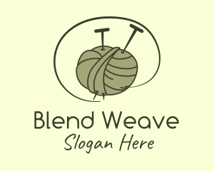 Knitting Needle Thread logo design