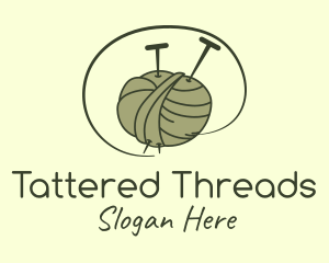 Knitting Needle Thread logo design