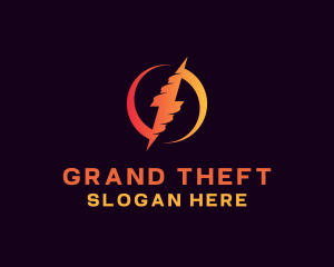 Logistic - Glitch Lightning Bolt logo design