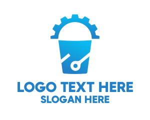 Tire Supply - Blue Piston Car Mechanic logo design