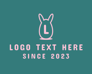 Pink - Easter Egg Rabbit logo design