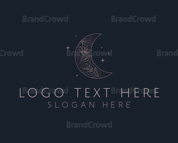 Moon Night Floral Logo