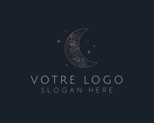 Moon Night Floral Logo