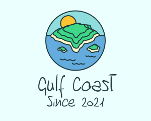 Gulf - Tropical Beach Island logo design