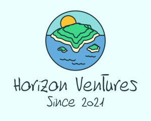 Horizon - Tropical Beach Island logo design