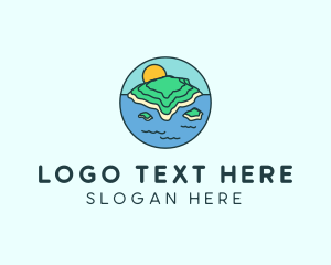 Lagoon - Tropical Beach Island logo design