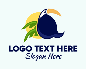 Tropics - Tropical Jungle Toucan logo design