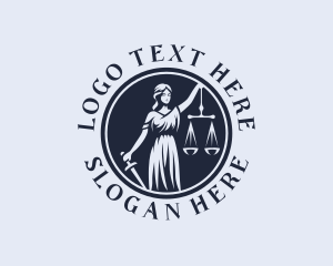 Scales Of Justice - Female Legal Empowerment logo design