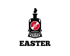 Disc Train Locomotive Logo