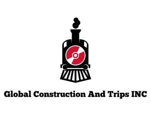 Railway Station - Disc Train Locomotive logo design