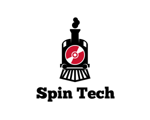 Disc - Disc Train Locomotive logo design