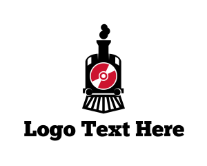 Disc - Disc Train Locomotive logo design