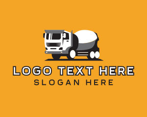 Construction - Cement Mixer Truck logo design