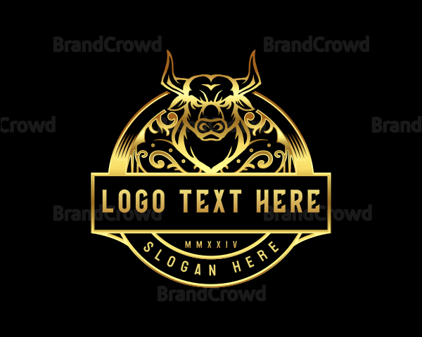 Luxury Butcher Bull Logo