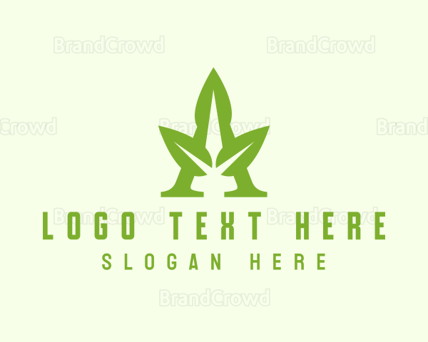 Green Triple Leaf A Logo
