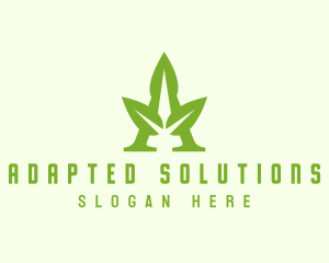 Green Triple Leaf A logo design