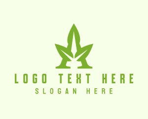 Green Triple Leaf A Logo