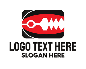 Warning Sign - Trap Hunter Teeth logo design