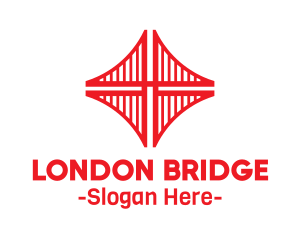 Red Bridge Structure logo design