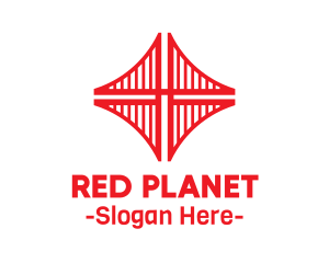 Red Bridge Structure logo design