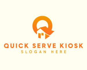 House Sun Letter Q logo design