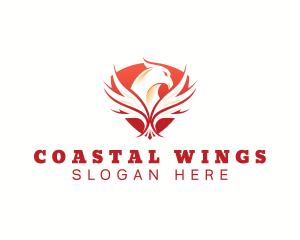 Eagle Wing Shield logo design