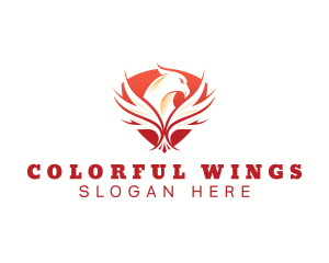 Eagle Wing Shield logo design