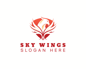 Eagle Wing Shield logo design