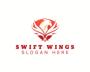 Eagle Wing Shield logo design