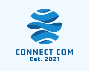 Telecommunication - Wave Globe Company logo design
