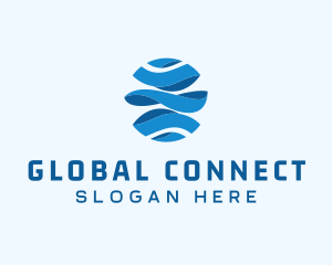 Globe - Wave Globe Company logo design