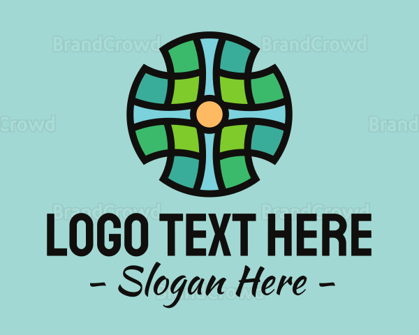 Cross Mosaic Pattern Logo