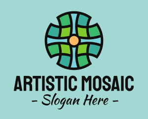 Mosaic - Cross Mosaic Pattern logo design