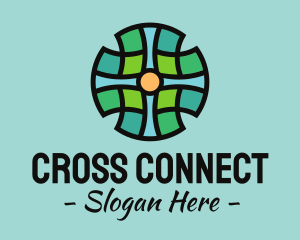 Cross - Cross Mosaic Pattern logo design