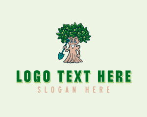 Tree Service - Tree Shovel Planting logo design