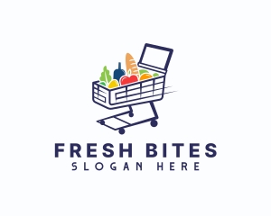 Pushcart - Grocery Mart Cart logo design