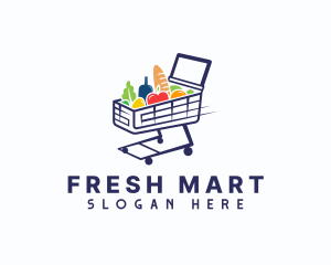 Grocery - Grocery Mart Cart logo design